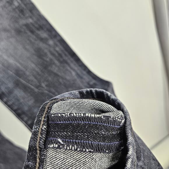 Levi's Made and Crafted Mens Jeans Black Washed Distressed Needle Narrow Size 28 - Picture 7 of 8